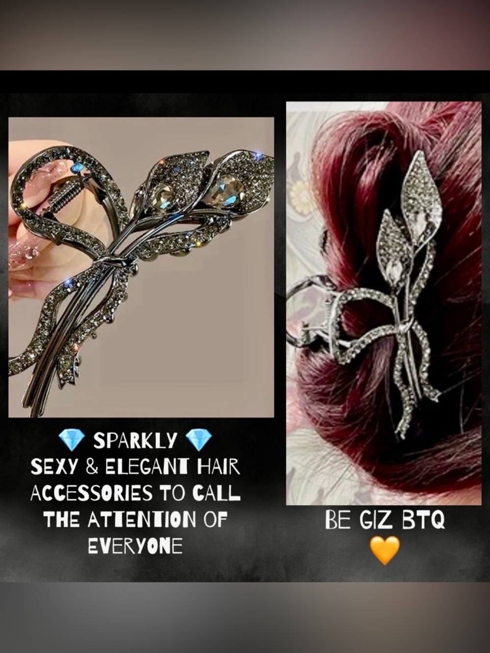 Super Elegant Embellished Hairpin to Enhance your Casual or Night Our Hair look